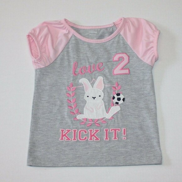 Gymboree Back To School Sleepwear Soccer Bunny Two-Piece Pajama Set PJ size 3 4 - Picture 2 of 4